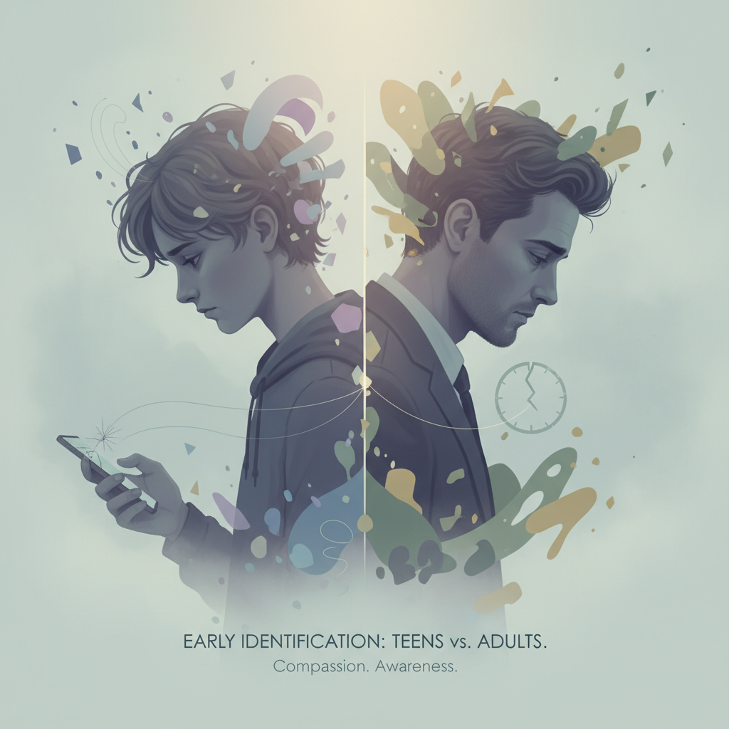 depression symptoms in teens vs adults