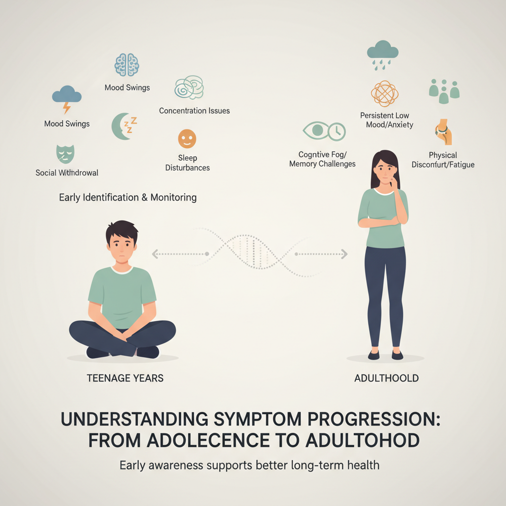 how symptoms evolve from teen to adult